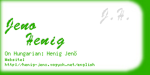 jeno henig business card